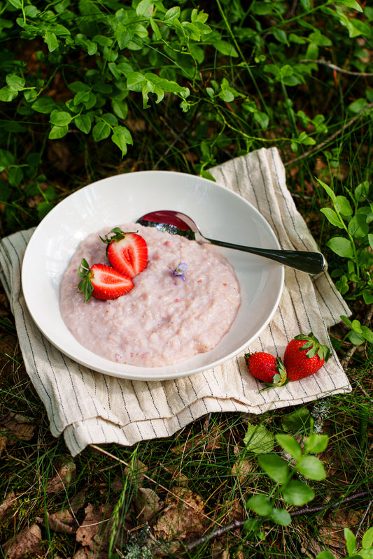 Rice porridge with strawberries 100g