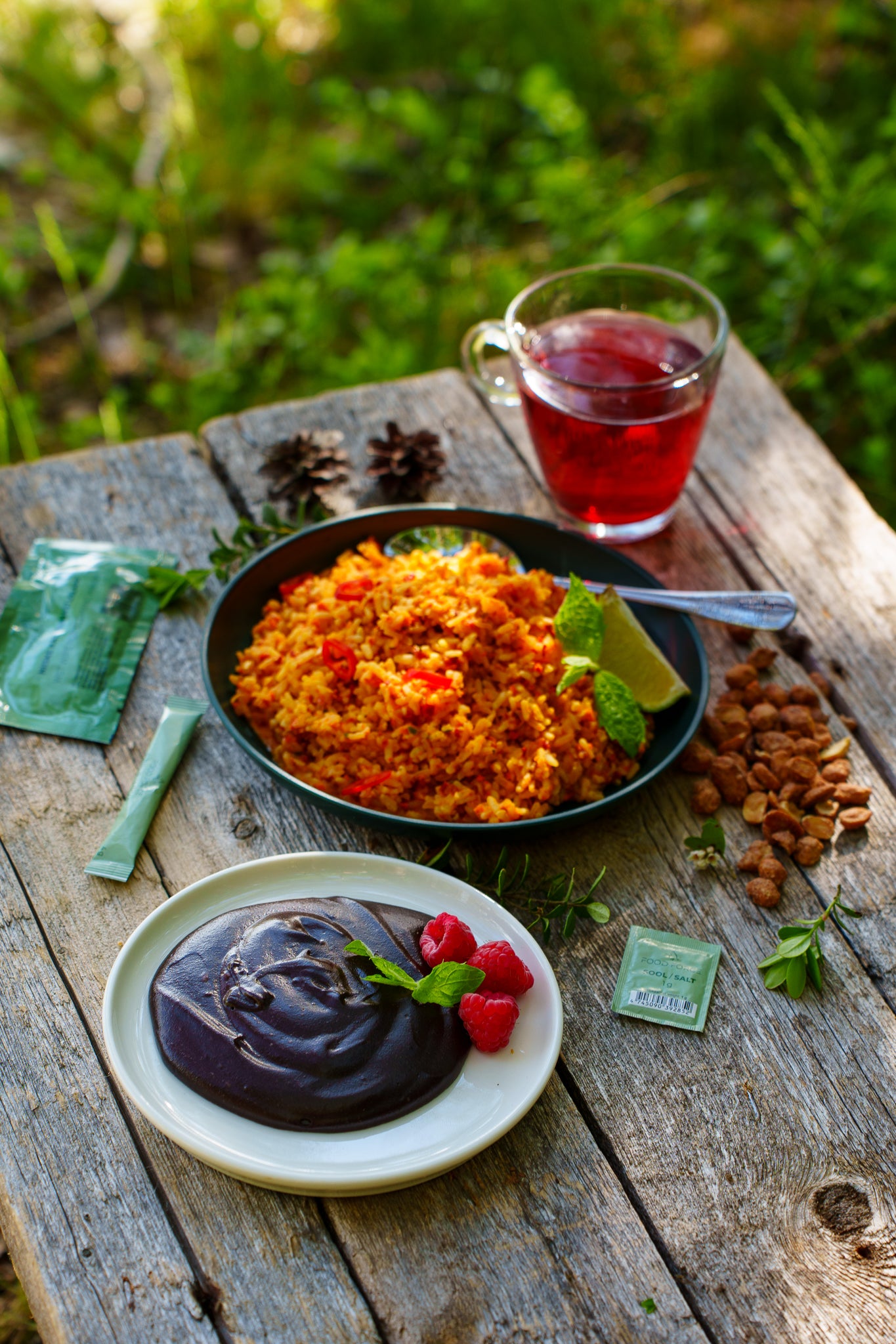Thai style rice with vegetables main meal