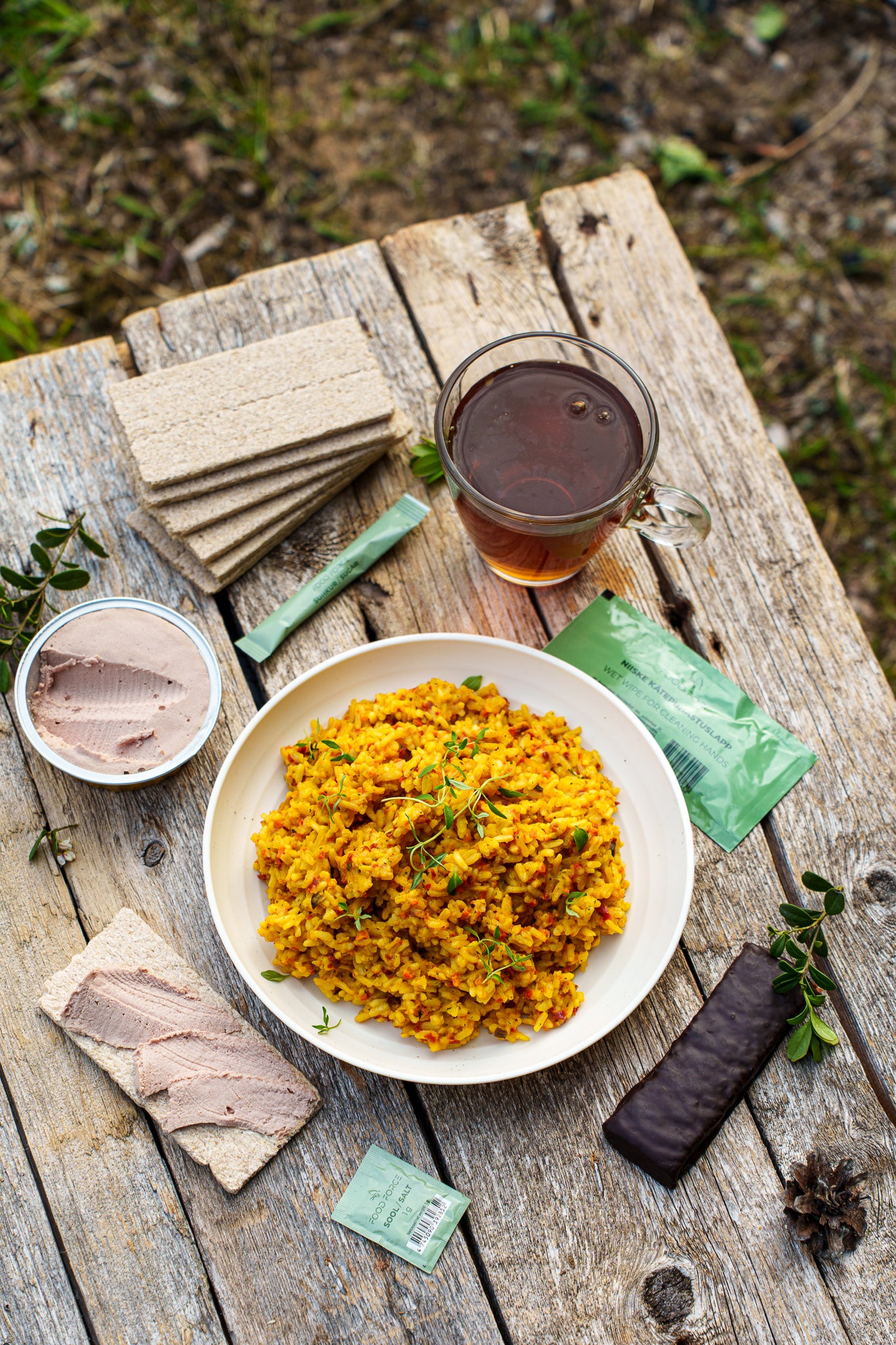 Fried rice with chicken main meal