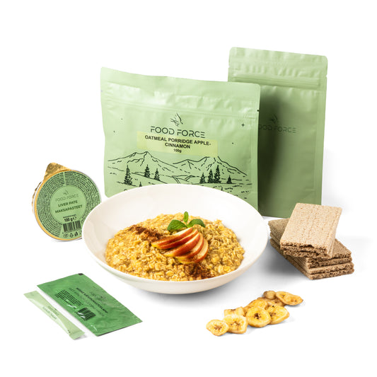 Oatmeal porridge apple-cinnamon breakfast