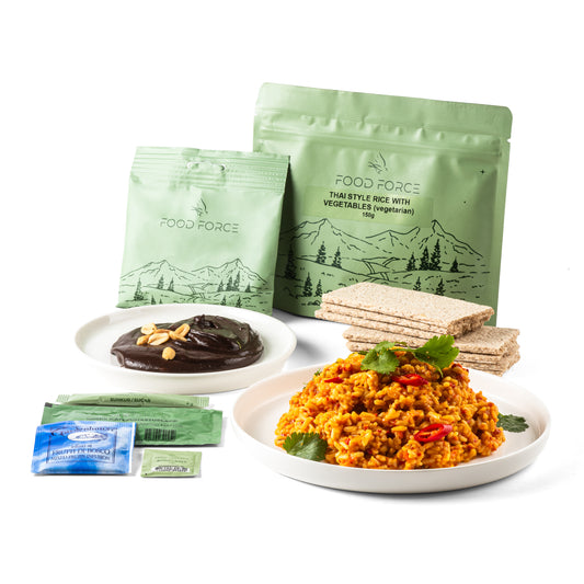 Thai style rice with vegetables main meal