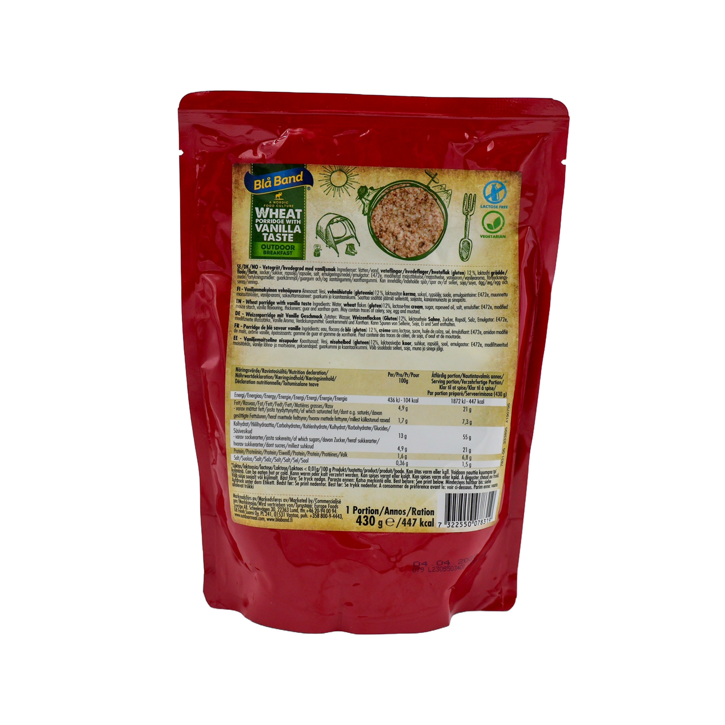 Bla Band wheat porridge with vanilla taste 430g